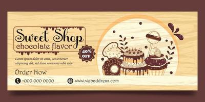 Bakery web banner vector