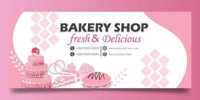 Bakery web banner vector