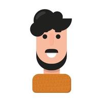 Man Icon. Flat Style Design. Vector Illustration