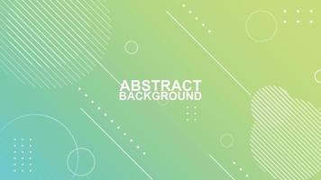 green and yellow gradient abstract geometric circle and line shape background vector