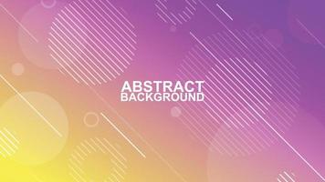 yellow and purple abstract gradient geometric line and circle shape background vector