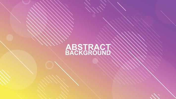 yellow and purple abstract gradient geometric line and circle shape background
