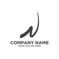 empresa de marca de logotipo de letra n vector