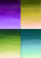 Set of gradient watercolor backgrounds. Multicolored painting on canvas vector