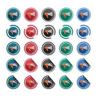 Bundle announcement, bullhorn, loud hailer, loudspeaker, megaphone icon vector