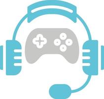 icono de vector de auriculares de juego