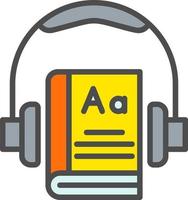 icono de vector de audiolibro