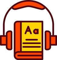 icono de vector de audiolibro