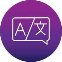 Foreign Language Vector Icon