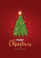 Merry Christmas and Happy New Year. xmas background, banner, frame, header, cover background or greeting card design. red color. vector