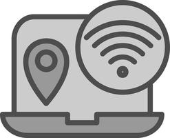 Digital Nomad Hub Vector Icon Design