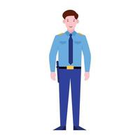 A gatekeeper avatar flat design of watchman vector