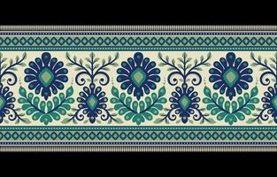 Geometric ethnic pattern seamless flower color oriental. seamless pattern. Design for fabric, curtain, background, carpet, wallpaper, clothing, wrapping, Batik, fabric Vector illustration.