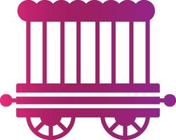 Circus Carriage Creative Icon Design vector