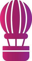 Hot Air Balloon Creative Icon Design vector