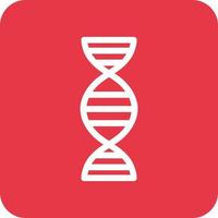 DNA Glyph Round Corner Background Icon vector