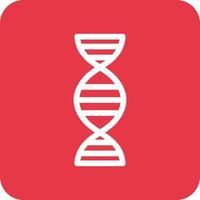 DNA Glyph Round Corner Background Icon vector