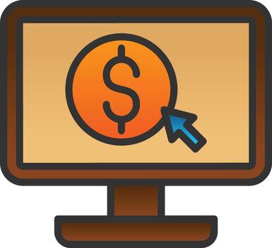 Cost Per Click Vector Icon Design