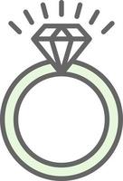 Wedding Ring Vector Icon Design