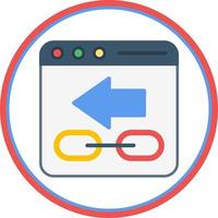 Backlink Vector Icon Design