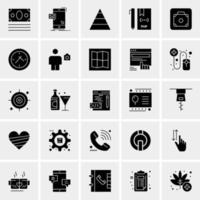 25 iconos de negocios universales vector ilustración de icono creativo para usar en proyectos relacionados con la web y dispositivos móviles