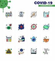 Coronavirus Prevention 25 icon Set Blue protective flu nose lab test viral coronavirus 2019nov disease Vector Design Elements