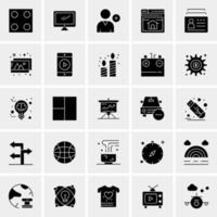 25 iconos de negocios universales vector ilustración de icono creativo para usar en proyectos relacionados con la web y dispositivos móviles