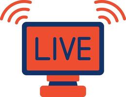 Live Streaming Creative Icon Design vector