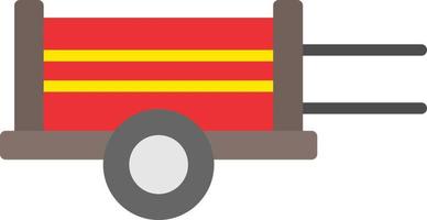 Wood Cart Vector Icon Design