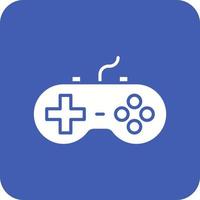 Game Controller Glyph Round Corner Background Icon vector