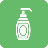 Soap Bottle Glyph Round Corner Background Icon vector