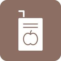 Juice Glyph Round Corner Background Icon vector