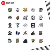 25 Creative Icons Modern Signs and Symbols of document space classic flag space Editable Vector Design Elements