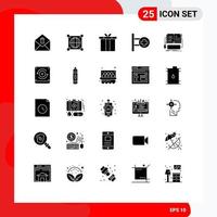 Set of 25 Modern UI Icons Symbols Signs for interactive book box board hospital Editable Vector Design Elements