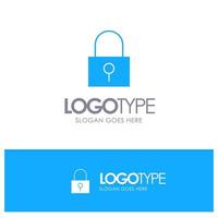 Lock Password Password Lock Secure Password Blue Solid Logo with place for tagline vector