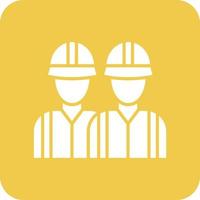 Firefighter Team Glyph Round Corner Background Icon vector
