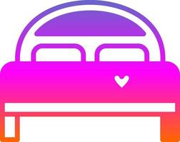 Double Bed Vector Icon Design