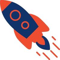 Inclined Rocket Creative Icon Design vector