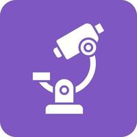 Microscope Glyph Round Corner Background Icon vector