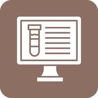Computer Science Glyph Round Corner Background Icon vector