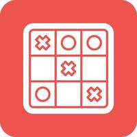 Three in a row Glyph Round Corner Background Icon vector