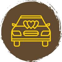 Wedding Car Vector Icon Design