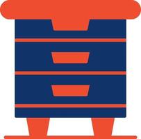 Chest Of Drawers Creative Icon Design vector