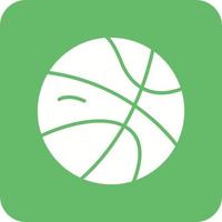 Basketball Glyph Round Corner Background Icon vector