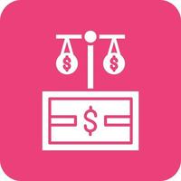 Money Principle Glyph Round Corner Background Icon vector