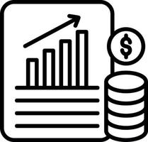 Financial Database Vector Icon Design