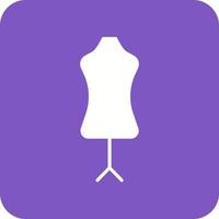 Mannequin Glyph Round Corner Background Icon vector