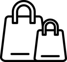 diseño de icono de vector de bolsas de compras