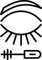 Eyelash Mascara Vector Icon Design