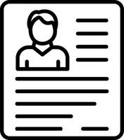 Bad Resume CV Vector Icon Design